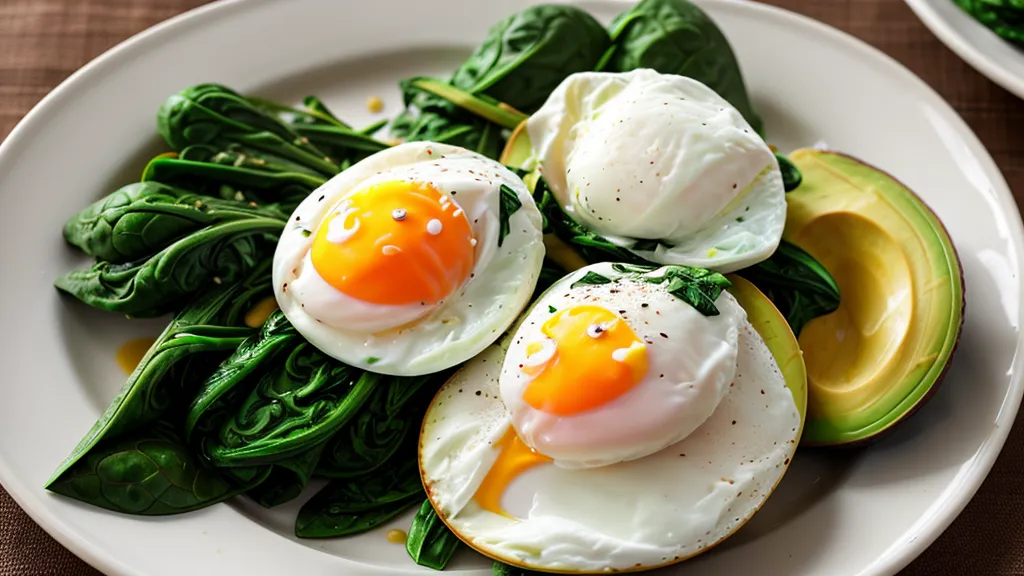 A high-protein low-GI breakfast of eggs and avocado.
