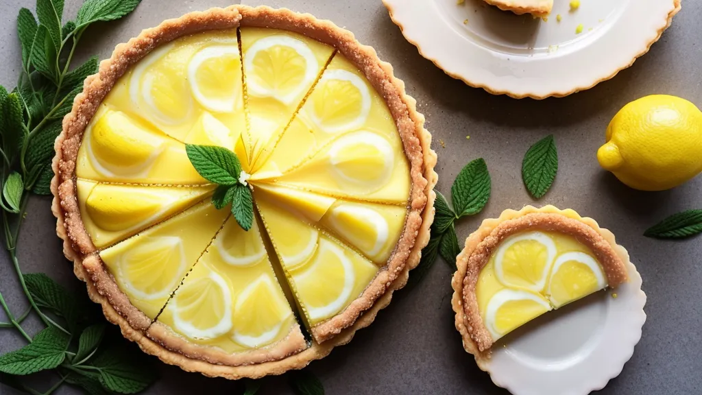 A finished low-glycemic lemon tart, a win from testing prediabetes-friendly recipes in a low-GI baking lab